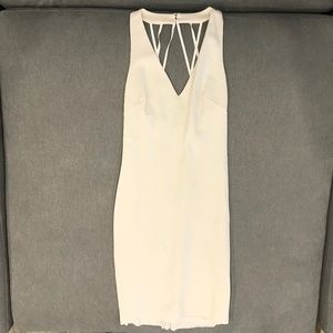 BEBE Deep V Midi Dress